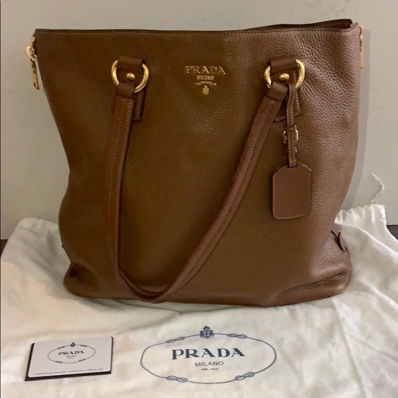Prada Handbags - Double Zipper North/South Prada Shoulder Bag